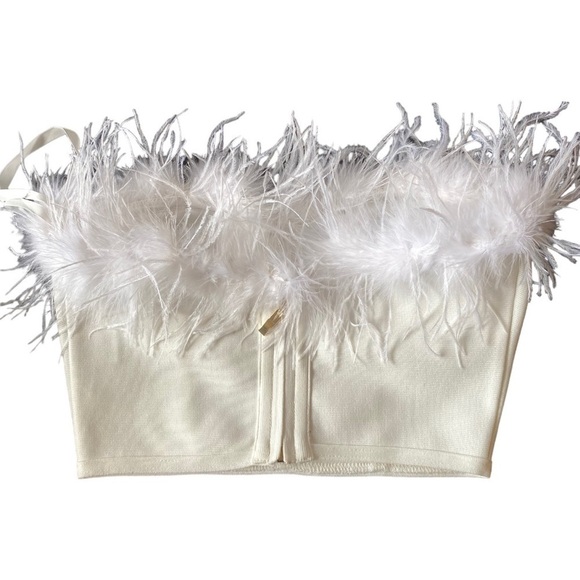 NWT Superdown Ramona Bustier Top in White - Picture 3 of 8